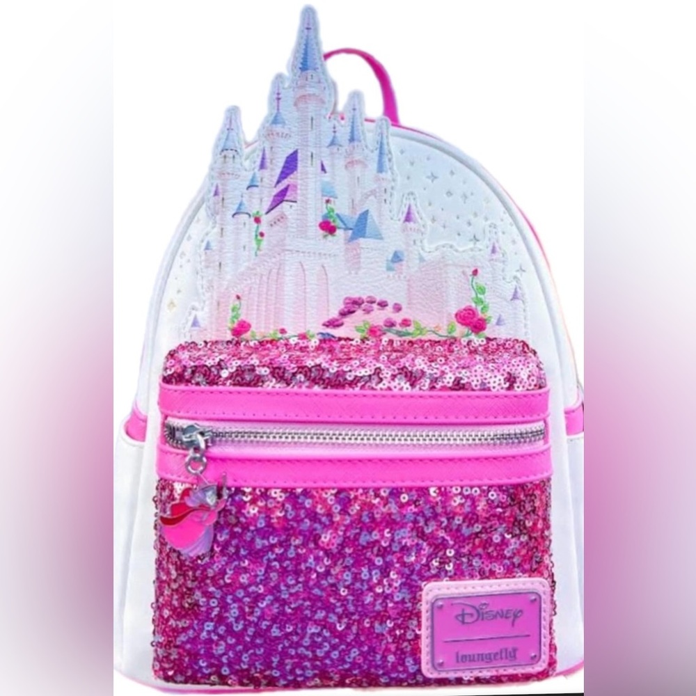Loungefly Mini Backpack -Disney Sleeping Beauty Castle with Sequins